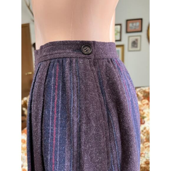 Vintage Pendleton 100% Virgin Wool Plaid Midi Skirt - Picture 3 of 7